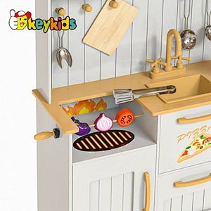 2024 New modern gold elections wooden kitchen toys for girls kids W10C825